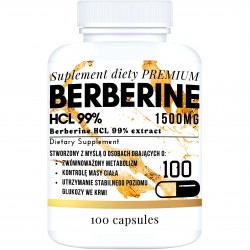 BERBERYNA HCL 99%1500mg silny ekstrakt odchudzanie berberyna 100tab